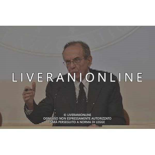 Consiglio dei Ministri Palazzo Chigi Roma 15 ottobre 2014 nella foto Pier Carlo Padoan ©Corradetti/Agenzia Aldo Liverani sas