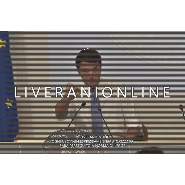 Consiglio dei Ministri Palazzo Chigi Roma 15 ottobre 2014 nella foto Matteo Renzi ©Corradetti/Agenzia Aldo Liverani sas