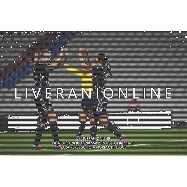 Joie Ada HEGERBERG / Louisa NECIB - 15.10.2014 - Lyon / Brescia - Ligue des Champions Feminine Photo : Jean Paul Thomas / Icon Sport AG ALDO LIVERANI SAS ONLY ITALY