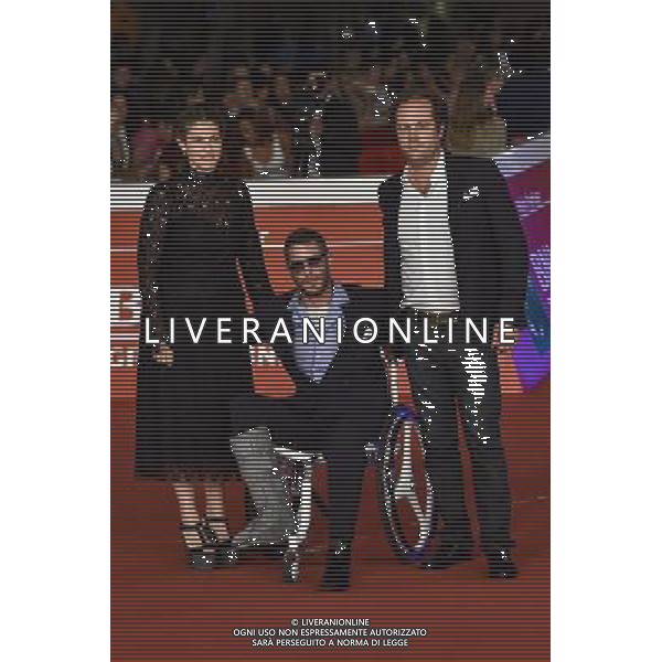 Roma - 17/10/2014 - Auditorium Parco della Musica - Festival Internazionale del Film di Roma - Red Carpet - nella foto: Lapo Elkann e Ginevra Elkann e Francesco Melzi d\'Eril / Ph. Fabrizio Corradetti - Ag. Aldo Liverani sas