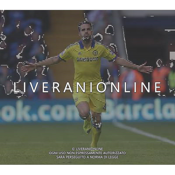 Chelsea\'s Cesc Fabregas celebrates Chelsea 2nd Goal Photographer Kieran Galvin/CameraSport Football - Barclays Premiership - Crystal Palace v Chelsea - Saturday 18th October 2014 - Selhurst Park - London © CameraSport - 43 Linden Ave. Countesthorpe. Leicester. England. LE8 5PG - Tel: +44 (0) 116 277 4147 - admin@camerasport.com - www.camerasport.com AG ALDO LIVERANI SAS ONLY ITALY