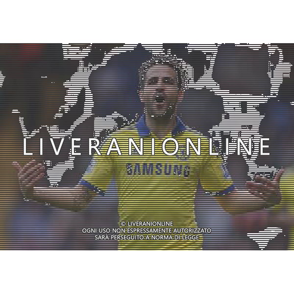 Chelsea\'s Cesc Fabregas celebrates Chelsea 2nd Goal Photographer Kieran Galvin/CameraSport Football - Barclays Premiership - Crystal Palace v Chelsea - Saturday 18th October 2014 - Selhurst Park - London © CameraSport - 43 Linden Ave. Countesthorpe. Leicester. England. LE8 5PG - Tel: +44 (0) 116 277 4147 - admin@camerasport.com - www.camerasport.com AG ALDO LIVERANI SAS ONLY ITALY
