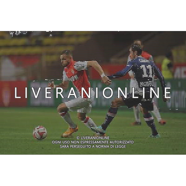 Layvin Kurzawa - 18.10.2014 - Monaco / Evian Thonon - 10eme journee de Ligue 1 Photo : Neal Simpson / Icon Sport /AGENZIA ALDO LIVERANI SAS - ITALY ONLY - EDITORIAL USE ONLY