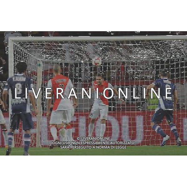 Joao Moutinho sauve sur la ligne - 18.10.2014 - Monaco / Evian Thonon - 10eme journee de Ligue 1 Photo : Neal Simpson / Icon Sport /AGENZIA ALDO LIVERANI SAS - ITALY ONLY - EDITORIAL USE ONLY