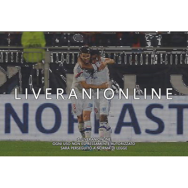 JOIE DE Yoann GOURCUFF / Alexandre LACAZETTE - 19.10.2014 - Lyon / Montpellier - 10eme journee de Ligue 1 Photo : Jean Paul Thomas / Icon Sport AG ALDO LIVERANI SAS ONLY ITALY