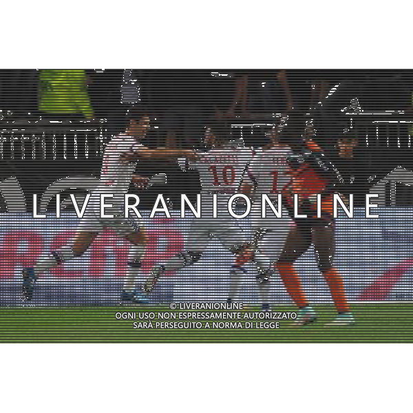 JOIE DE Yoann GOURCUFF / Alexandre LACAZETTE - 19.10.2014 - Lyon / Montpellier - 10eme journee de Ligue 1 Photo : Jean Paul Thomas / Icon Sport AG ALDO LIVERANI SAS ONLY ITALY