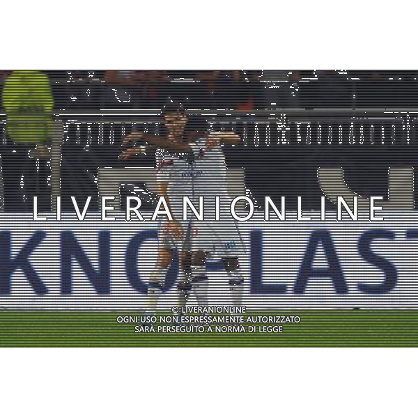 JOIE DE Yoann GOURCUFF / Alexandre LACAZETTE - 19.10.2014 - Lyon / Montpellier - 10eme journee de Ligue 1 Photo : Jean Paul Thomas / Icon Sport AG ALDO LIVERANI SAS ONLY ITALY