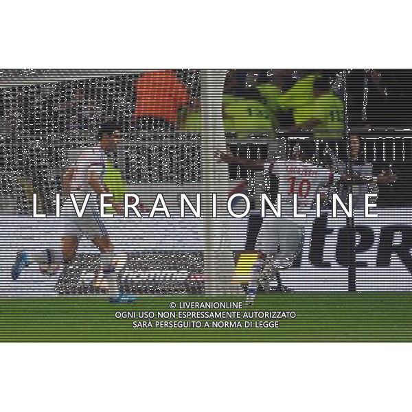 JOIE DE Yoann GOURCUFF / Alexandre LACAZETTE - 19.10.2014 - Lyon / Montpellier - 10eme journee de Ligue 1 Photo : Jean Paul Thomas / Icon Sport AG ALDO LIVERANI SAS ONLY ITALY