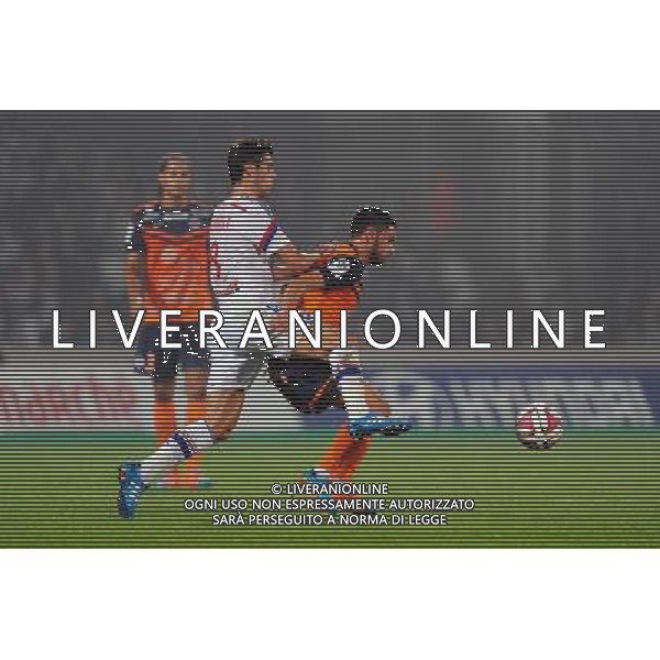 Yoann GOURCUFF / Morgan SANSON - 19.10.2014 - Lyon / Montpellier - 10eme journee de Ligue 1 Photo : Jean Paul Thomas / Icon Sport *** Local Caption *** AG ALDO LIVERANI SAS ONLY ITALY *** Local Caption *** AG ALDO LIVERANI SAS ONLY ITALY