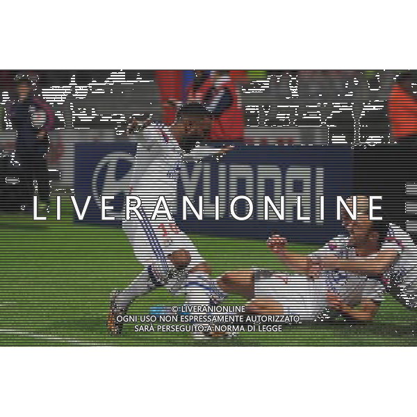 JOIE DE Alexandre LACAZETTE / Steed MALBRANQUE - 19.10.2014 - Lyon / Montpellier - 10eme journee de Ligue 1 Photo : Jean Paul Thomas / Icon Sport AG ALDO LIVERANI SAS ONLY ITALY