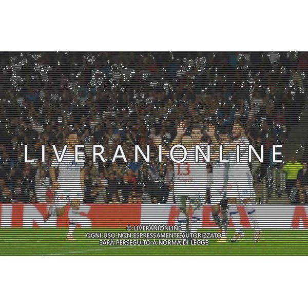 JOIE DE Christophe JALLET / Yoann GOURCUFF / Alexandre LACAZETTE - 19.10.2014 - Lyon / Montpellier - 10eme journee de Ligue 1 Photo : Jean Paul Thomas / Icon Sport AG ALDO LIVERANI SAS ONLY ITALY