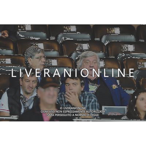 Louis NICOLLIN / Michel MEZY - 19.10.2014 - Lyon / Montpellier - 10eme journee de Ligue 1 Photo : Jean Paul Thomas / Icon Sport AG ALDO LIVERANI SAS ONLY ITALY