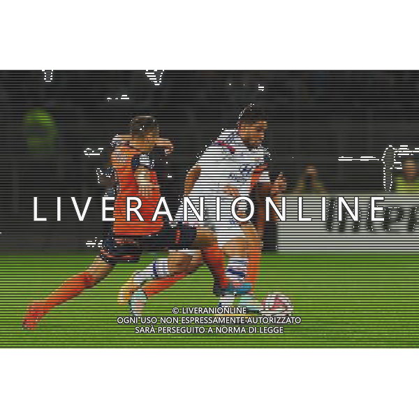 Kevin BERIGAUD / Nabil FEKIR - 19.10.2014 - Lyon / Montpellier - 10eme journee de Ligue 1 Photo : Jean Paul Thomas / Icon Sport AG ALDO LIVERANI SAS ONLY ITALY