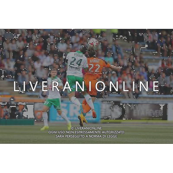 Benjamin JEANNOT / Loic PERRIN - 18.10.2014 - Lorient / Saint Etienne - 10eme journee de Ligue 1 Photo : Vincent Michel / Icon Sport /Agenzia Aldo Liverani sas - ITALY ONLY - EDITORIAL USE ONLY