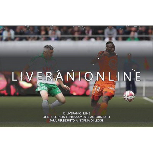 Gilles SUNU / Fabien LEMOINE - 18.10.2014 - Lorient / Saint Etienne - 10eme journee de Ligue 1 Photo : Vincent Michel / Icon Sport /Agenzia Aldo Liverani sas - ITALY ONLY - EDITORIAL USE ONLY