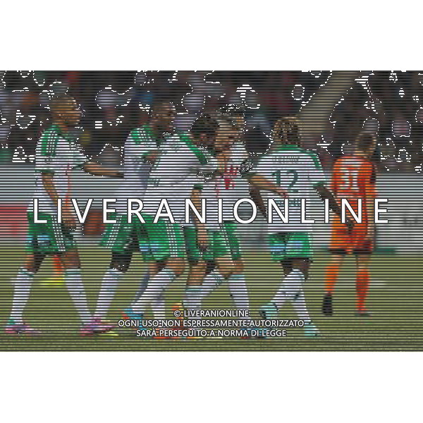 Joie Saint Etienne - Fabien LEMOINE - 18.10.2014 - Lorient / Saint Etienne - 10eme journee de Ligue 1 Photo : Vincent Michel / Icon Sport /Agenzia Aldo Liverani sas - ITALY ONLY - EDITORIAL USE ONLY