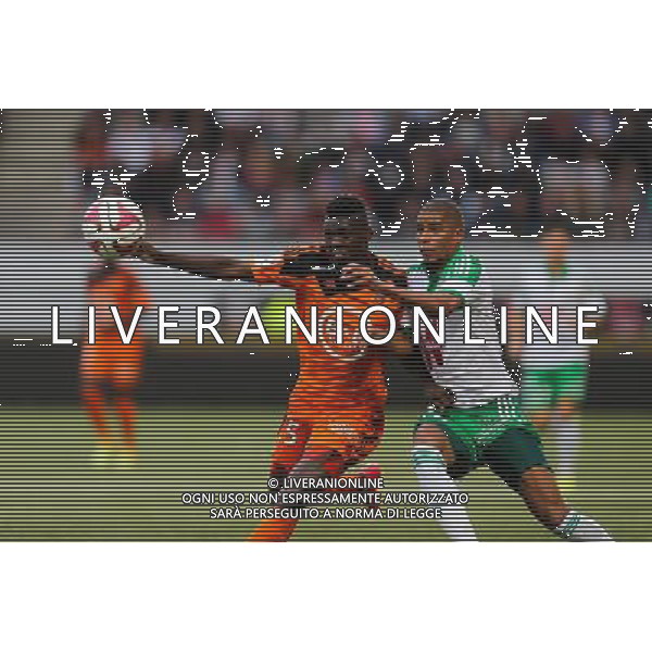 Lamine GASSAMA / Kevin MONNET PAQUET - 18.10.2014 - Lorient / Saint Etienne - 10eme journee de Ligue 1 Photo : Vincent Michel / Icon Sport /Agenzia Aldo Liverani sas - ITALY ONLY - EDITORIAL USE ONLY