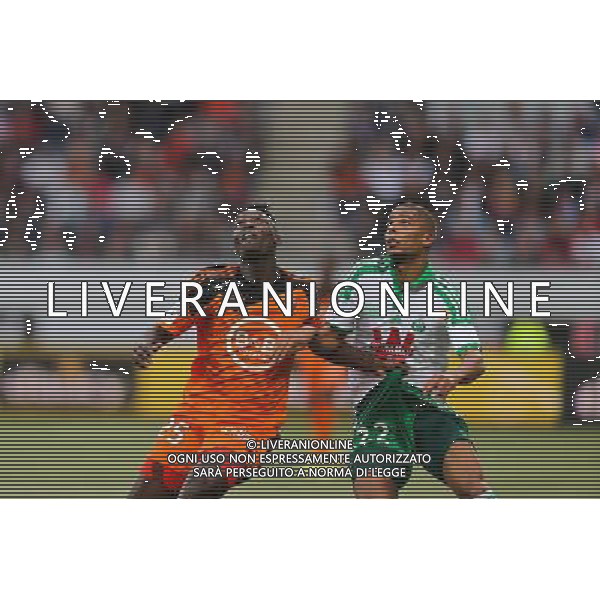 Lamine GASSAMA / Kevin MONNET PAQUET - 18.10.2014 - Lorient / Saint Etienne - 10eme journee de Ligue 1 Photo : Vincent Michel / Icon Sport /Agenzia Aldo Liverani sas - ITALY ONLY - EDITORIAL USE ONLY