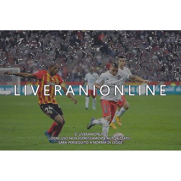 Ludovic Baal / Marco Verratti - 17.10.2104 - Lens / PSG - 10eme journee de Ligue 1 Photo : Andre Ferreira / Icon Sport AG ALDO LIVERANI SAS ONLY ITALY