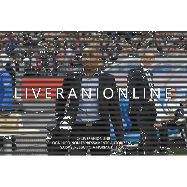 Antoine Kombouare / Laurent Blanc - 17.10.2104 - Lens / PSG - 10eme journee de Ligue 1 Photo : Andre Ferreira / Icon Sport AG ALDO LIVERANI SAS ONLY ITALY