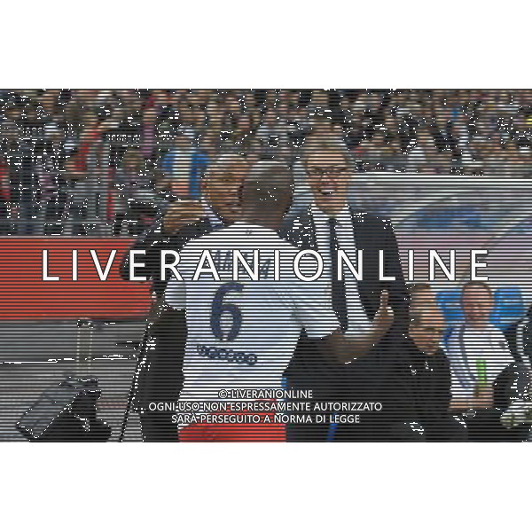 Antoine Kombouare / Zoumana Camara / Laurent Blanc - 17.10.2104 - Lens / PSG - 10eme journee de Ligue 1 Photo : Andre Ferreira / Icon Sport AG ALDO LIVERANI SAS ONLY ITALY