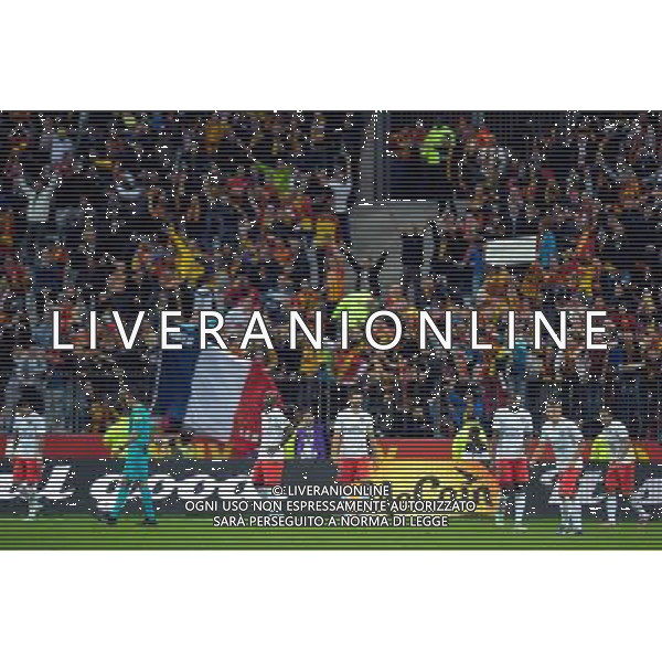 Equipe PSG - 17.10.2104 - Lens / PSG - 10eme journee de Ligue 1 Photo : Andre Ferreira / Icon Sport AG ALDO LIVERANI SAS ONLY ITALY