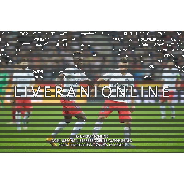 Jean Christophe Bahebeck / Marco Verratti - 17.10.2104 - Lens / PSG - 10eme journee de Ligue 1 Photo : Andre Ferreira / Icon Sport AG ALDO LIVERANI SAS ONLY ITALY