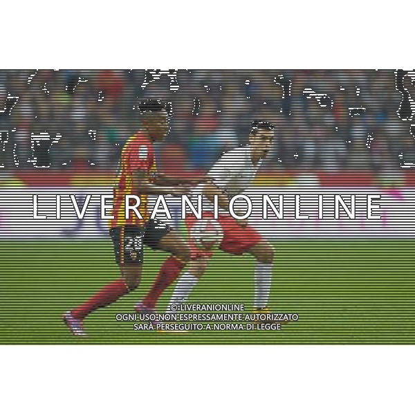 Lalaina Nomenjanahary / Javier Pastore - 17.10.2104 - Lens / PSG - 10eme journee de Ligue 1 Photo : Andre Ferreira / Icon Sport AG ALDO LIVERANI SAS ONLY ITALY