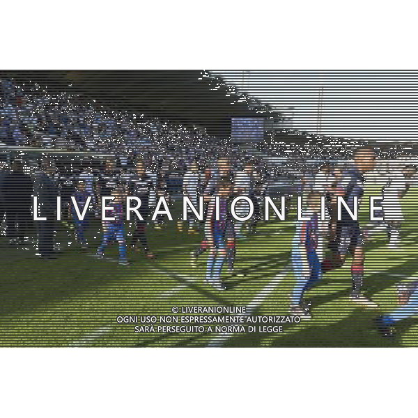 Entree des joueurs - 19.10.2014 - Bordeaux / Caen - 10eme journee Ligue 1 Photo : Caroline Blumberg / Icon Sport *** Local Caption *** AG ALDO LIVERANI SAS ONLY ITALY *** Local Caption *** AG ALDO LIVERANI SAS ONLY ITALY