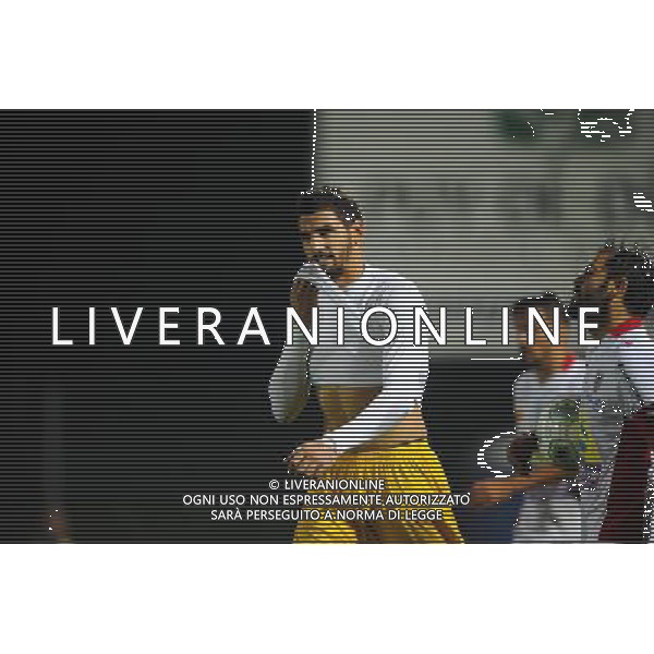CARTON ROUGE ET SORTIE POUR LE GOAL Mehdi JEANNIN - 17.10.2014 - Clermont / Ajaccio - 11eme journee de Ligue 2 - Photo : Jean Paul Thomas / Icon Sport AG ALDO LIVERANI SAS ONLY ITALY