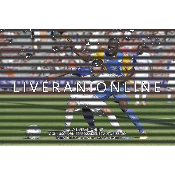 Karim AZAMOUM / Cheikh NDOYE - 18.10.2014 - Creteil / Troyes - 11 eme journee de Ligue 2 Photo : Aurelien Meunier / Icon Sport ag aldo liverani sas only italy