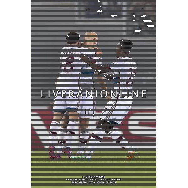 Roma - 21/10/2014 - Stadio Olimpico - Uefa Champions League 2014/2015 - AS Roma vs Bayern Monaco - nella foto: esultanza dopo il gol di robben / Ph Fabrizio Corradetti - Ag. Aldo Liverani sas