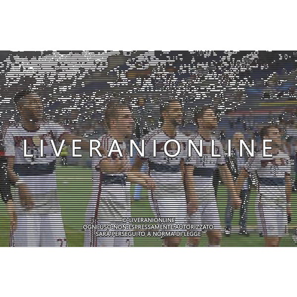 Roma - 21/10/2014 - Stadio Olimpico - Uefa Champions League 2014/2015 - AS Roma vs Bayern Monaco - nella foto: esultanza dei giocatori del Bayern che festeggiano con i tifosi a fine gara / Ph Fabrizio Corradetti - Ag. Aldo Liverani sas