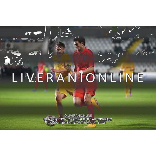 Javier PASTORE / Tiago GOMES - 21.10.2014 - Apeol Nicosie / Paris Saint Germain - Champions League Photo : Dave Winter / Icon Sport /Agenzia Aldo Liverani sas - ITALY ONLY - EDITORIAL USE ONLY