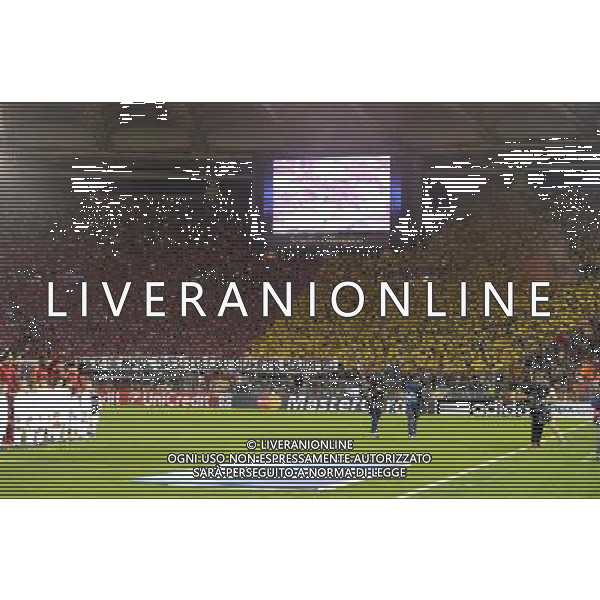 Roma - 21/10/2014 - Stadio Olimpico - Uefa Champions League 2014/2015 - AS Roma vs Bayern Monaco - nella foto: La coreografia della Curva sud / Ph Fabrizio Corradetti - Ag. Aldo Liverani sas