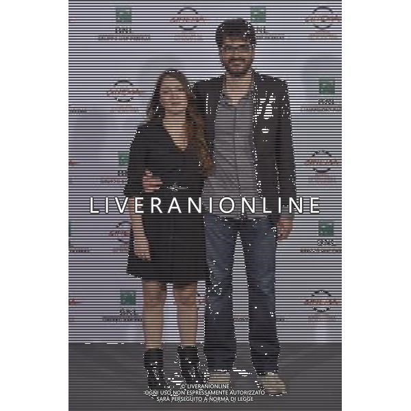 Roma - 22/10/2014 - Auditorium Parco della Musica - Festival Internazionale del Film di Roma - Photocall del film \' Fino a qui tutto bene \' - nella foto: Roan Johnson il regista del film con Ottavia Madeddu sceneggiatrice / Ph. Fabrizio Corradetti - Ag. Aldo Liverani sas