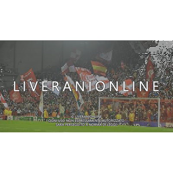 The Kop is awash with flags Photographer Dave Howarth/CameraSport Football - UEFA Champions League Group B - Liverpool v Real Madrid - Wednesday 22nd October 2014 - Anfield - Liverpool © CameraSport - 43 Linden Ave. Countesthorpe. Leicester. England. LE8 5PG - Tel: +44 (0) 116 277 4147 - admin@camerasport.com - www.camerasport.com AG ALDO LIVERANI SAS ONLY ITALY