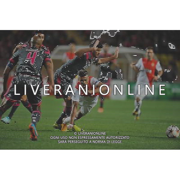Lisandro LOPEZ / Nabil DIRAR - 22.10.2014 - Monaco / Benfica - Champions League Photo : Neal Simspon / Icon Sport /Agenzia Aldo Liverani sas - ITALY ONLY - EDITORIAL USE ONLY