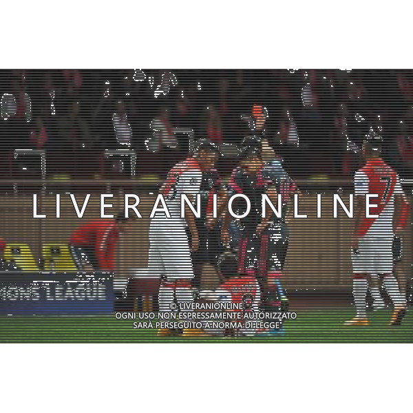 Carton Rouge Lisandro LOPEZ - 22.10.2014 - Monaco / Benfica - Champions League Photo : Neal Simspon / Icon Sport /Agenzia Aldo Liverani sas - ITALY ONLY - EDITORIAL USE ONLY