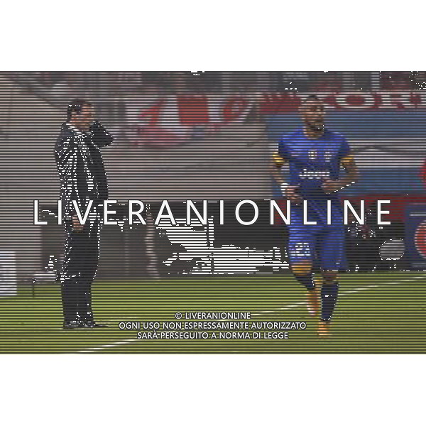 Olympiakos vs Juventus Champions League 2014/2015 - Atene 22 ottobre 2014 Nella foto: massimiliano allegri e arturo vidal ©tardito/Agenzia Aldo Liverani sas 