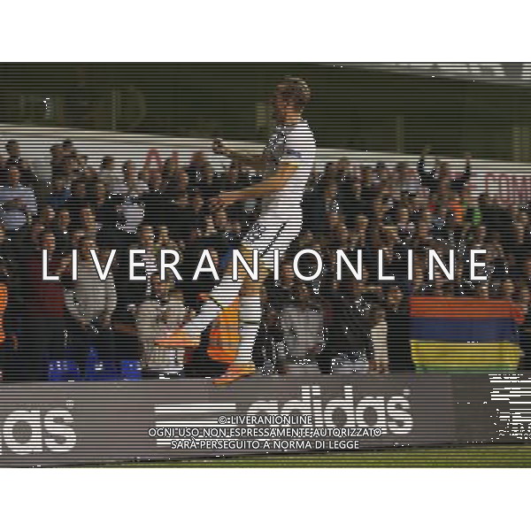 Tottenham Hotspur\'s Harry Kane celebrates his goal Photographer Kieran Galvin/CameraSport Football - UEFA Europa League First Round Group C - Tottenham Hotspur v Asteras Tripolis - Thursday 23rd October 2014 - White Hart Lane - London © CameraSport - 43 Linden Ave. Countesthorpe. Leicester. England. LE8 5PG - Tel: +44 (0) 116 277 4147 - admin@camerasport.com - www.camerasport.com