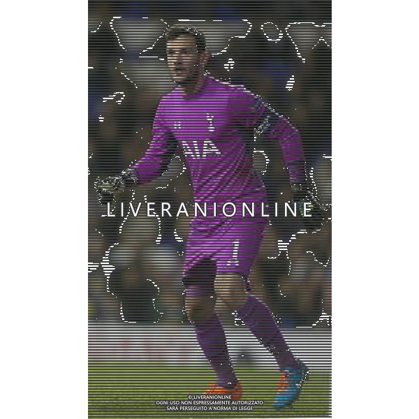 Tottenham Hotspur\'s Hugo Lloris in action during todays match Photographer Kieran Galvin/CameraSport Football - UEFA Europa League First Round Group C - Tottenham Hotspur v Asteras Tripolis - Thursday 23rd October 2014 - White Hart Lane - London © CameraSport - 43 Linden Ave. Countesthorpe. Leicester. England. LE8 5PG - Tel: +44 (0) 116 277 4147 - admin@camerasport.com - www.camerasport.com