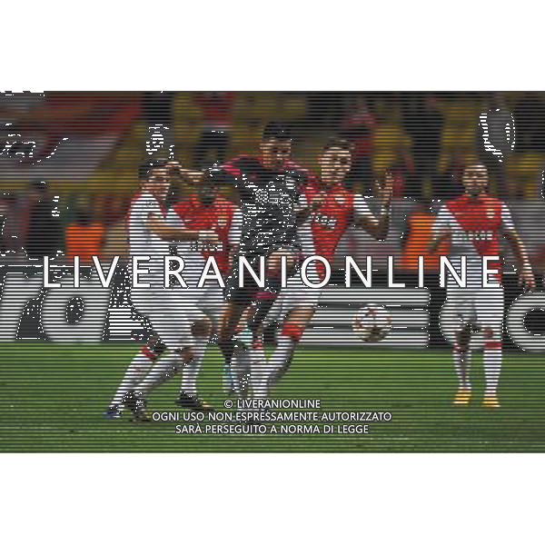 Joao MOUTINHO / Lucas OCAMPOS / Enzo PEREZ - 22.10.2014 - Monaco / Benfica - Champions League Photo : Neal Simspon / Icon Sport AG ALDO LIVERANI SAS ONLY ITALY