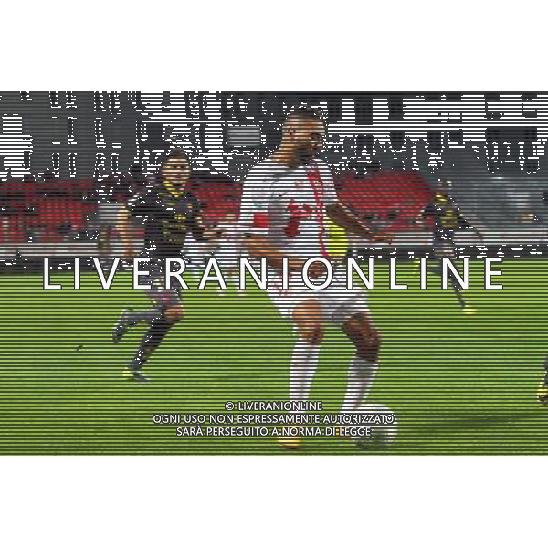 but Chahir BELGHAZOUANI - 24.10.2014 - Brest / Gazelec Ajaccio - 12eme journee de Ligue 2 Photo : Maxime Kerriou / Icon Sport /Agenzia Aldo Liverani sas - ITALY ONLY - EDITORIAL USE ONLY *** Local Caption ***