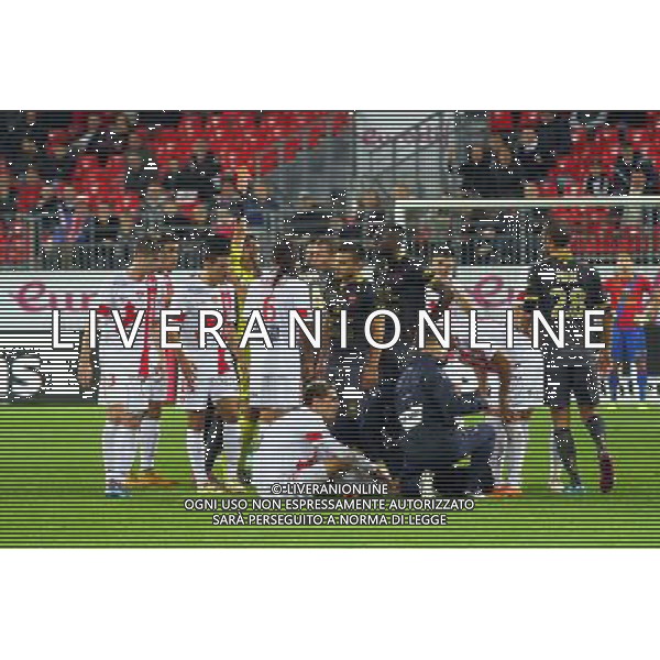 Carton rouge Roderic FILIPPI - 24.10.2014 - Brest / Gazelec Ajaccio - 12eme journee de Ligue 2 Photo : Maxime Kerriou / Icon Sport /Agenzia Aldo Liverani sas - ITALY ONLY - EDITORIAL USE ONLY *** Local Caption ***