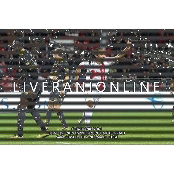 Joie Bruno GROUGI - 24.10.2014 - Brest / Gazelec Ajaccio - 12eme journee de Ligue 2 Photo : Maxime Kerriou / Icon Sport /Agenzia Aldo Liverani sas - ITALY ONLY - EDITORIAL USE ONLY *** Local Caption ***
