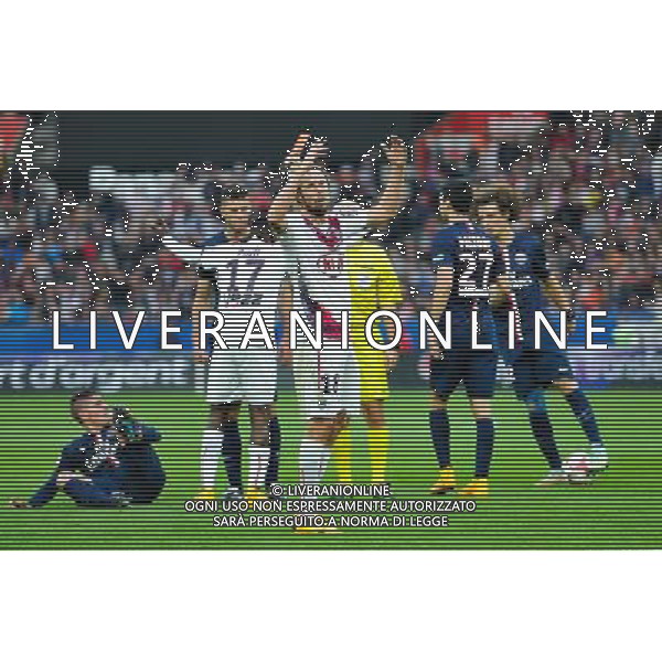Carton rouge - Andre BIYOGO POKO - 25.10.2014 - Paris Saint Germain / Bordeaux - 11eme journee de Ligue 1 - Photo : Aurelien Meunier / Icon Sport /Agenzia Aldo Liverani sas - ITALY ONLY - EDITORIAL USE ONLY