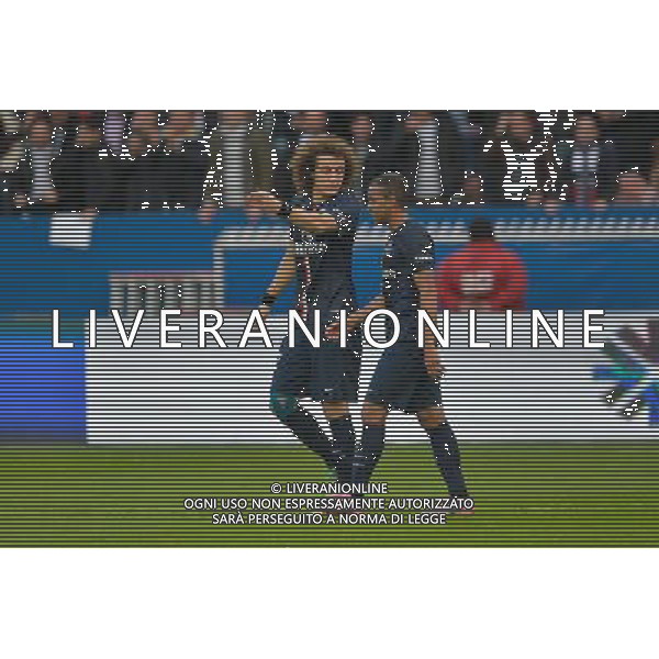 David LUIZ / LUCAS - 25.10.2014 - Paris Saint Germain / Bordeaux - 11eme journee de Ligue 1 - Photo : Aurelien Meunier / Icon Sport /Agenzia Aldo Liverani sas - ITALY ONLY - EDITORIAL USE ONLY