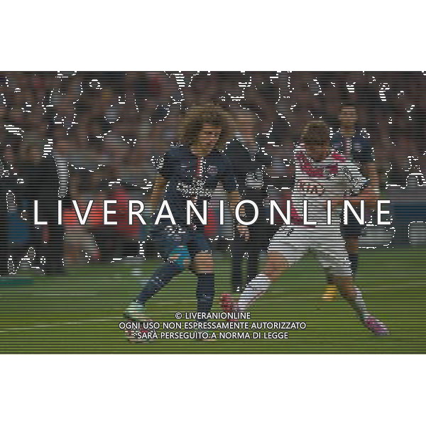 David LUIZ / Emiliano SALA - 25.10.2014 - Paris Saint Germain / Bordeaux - 11eme journee de Ligue 1 - Photo : Aurelien Meunier / Icon Sport /Agenzia Aldo Liverani sas - ITALY ONLY - EDITORIAL USE ONLY