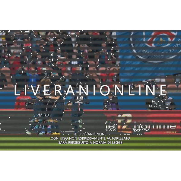 Joie PSG - Lucas - 25.10.2014 - Paris Saint Germain / Bordeaux - 11eme journee de Ligue 1 - Photo : Aurelien Meunier / Icon Sport /Agenzia Aldo Liverani sas - ITALY ONLY - EDITORIAL USE ONLY